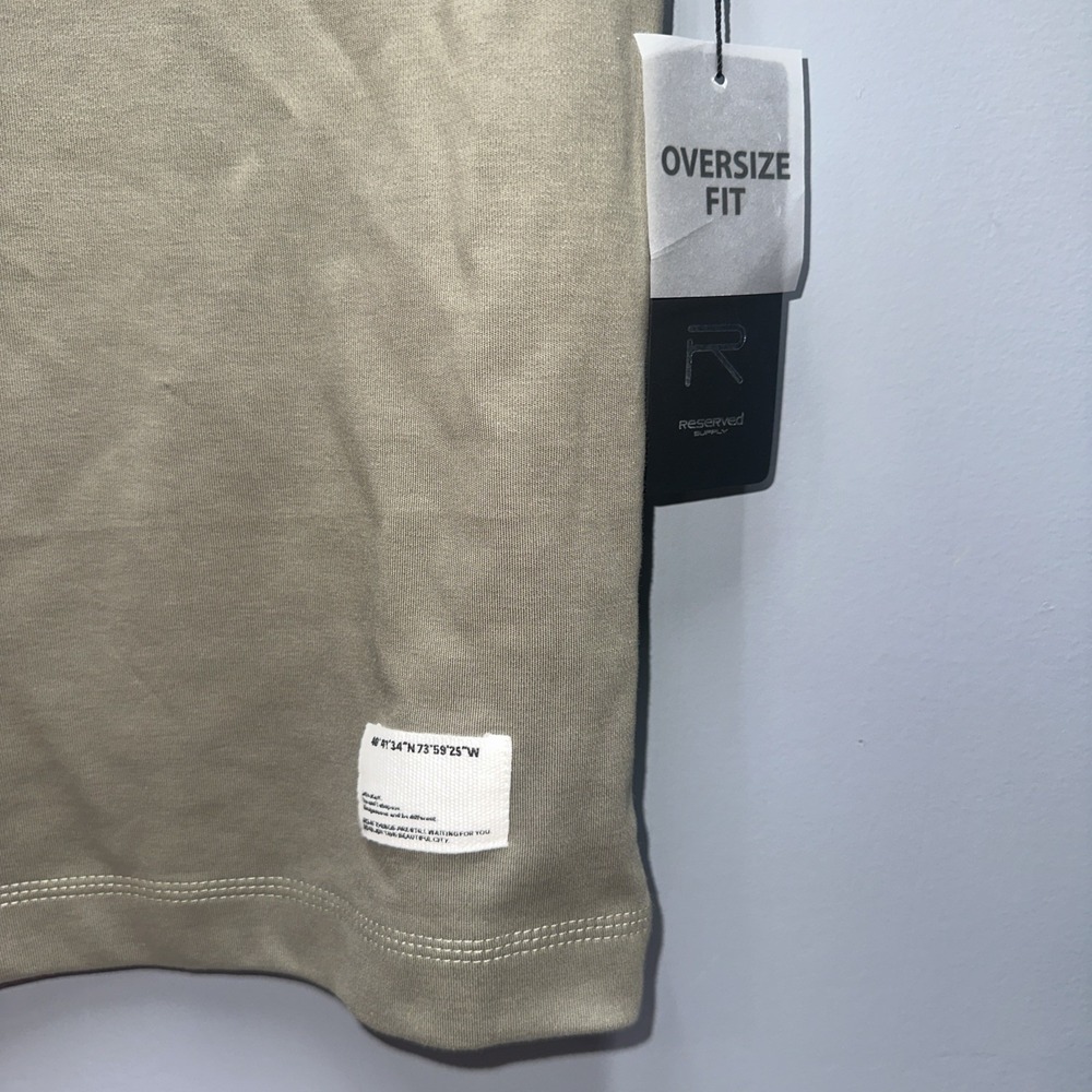 Reserved Supply Men Oversize Fit T-Shirt Moss Green P967100-MS-B55 NWT SZ Small - Picture 4 of 5